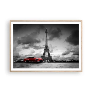 Poster in cornice rovere chiaro - Non molto tempo fa a Parigi - 100x70 cm