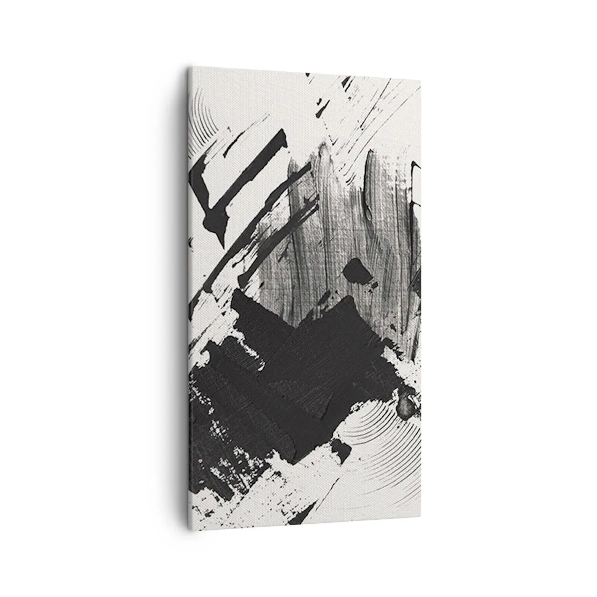 Quadro su tela - Stampe su Tela - Astrazione: espressione di nero - 45x80 cm