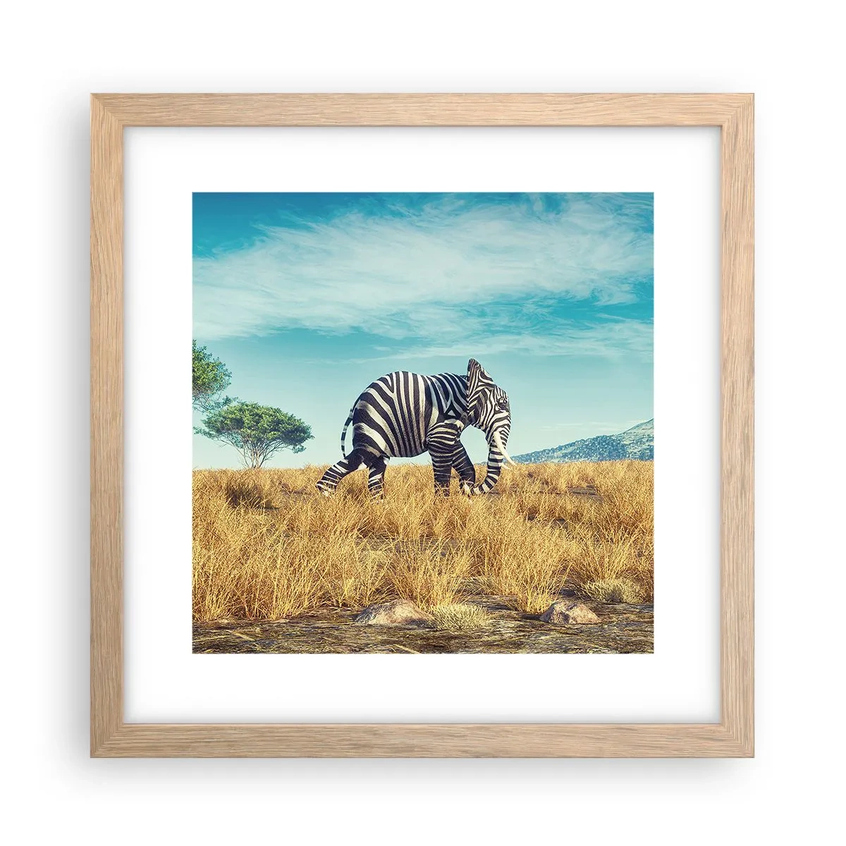 Poster in cornice rovere chiaro - Il grigio non è più di moda - 30x30 cm