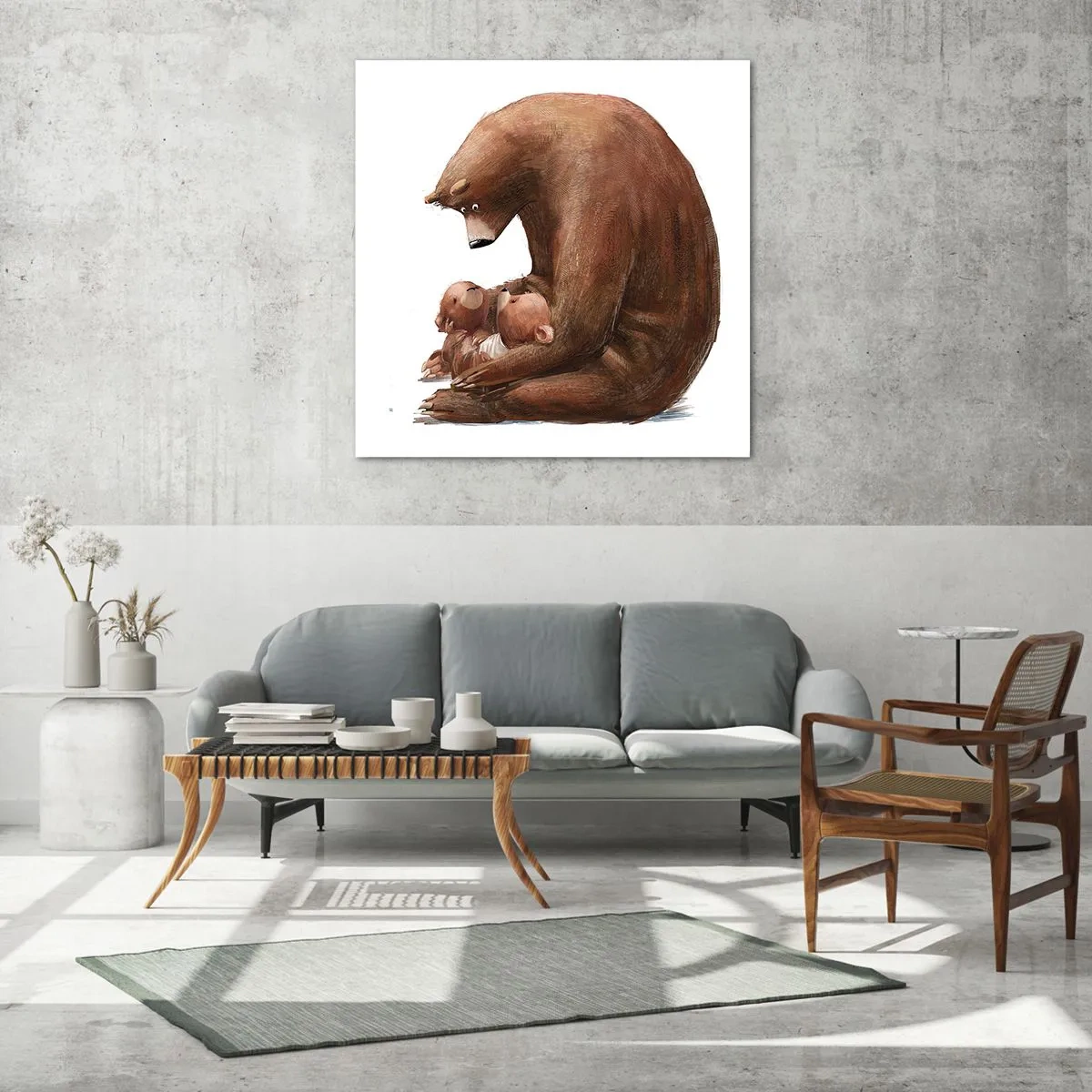 Quadro su vetro - Sogni d'oro, bambini - 40x40 cm