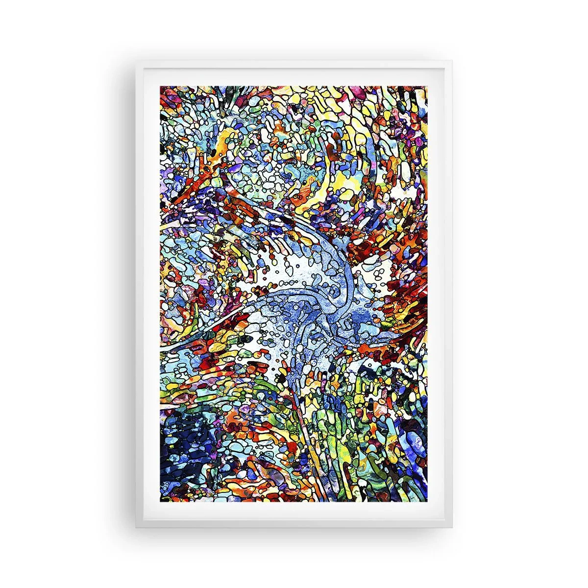 Poster in cornice bianca - Vetrate a gocce - 61x91 cm