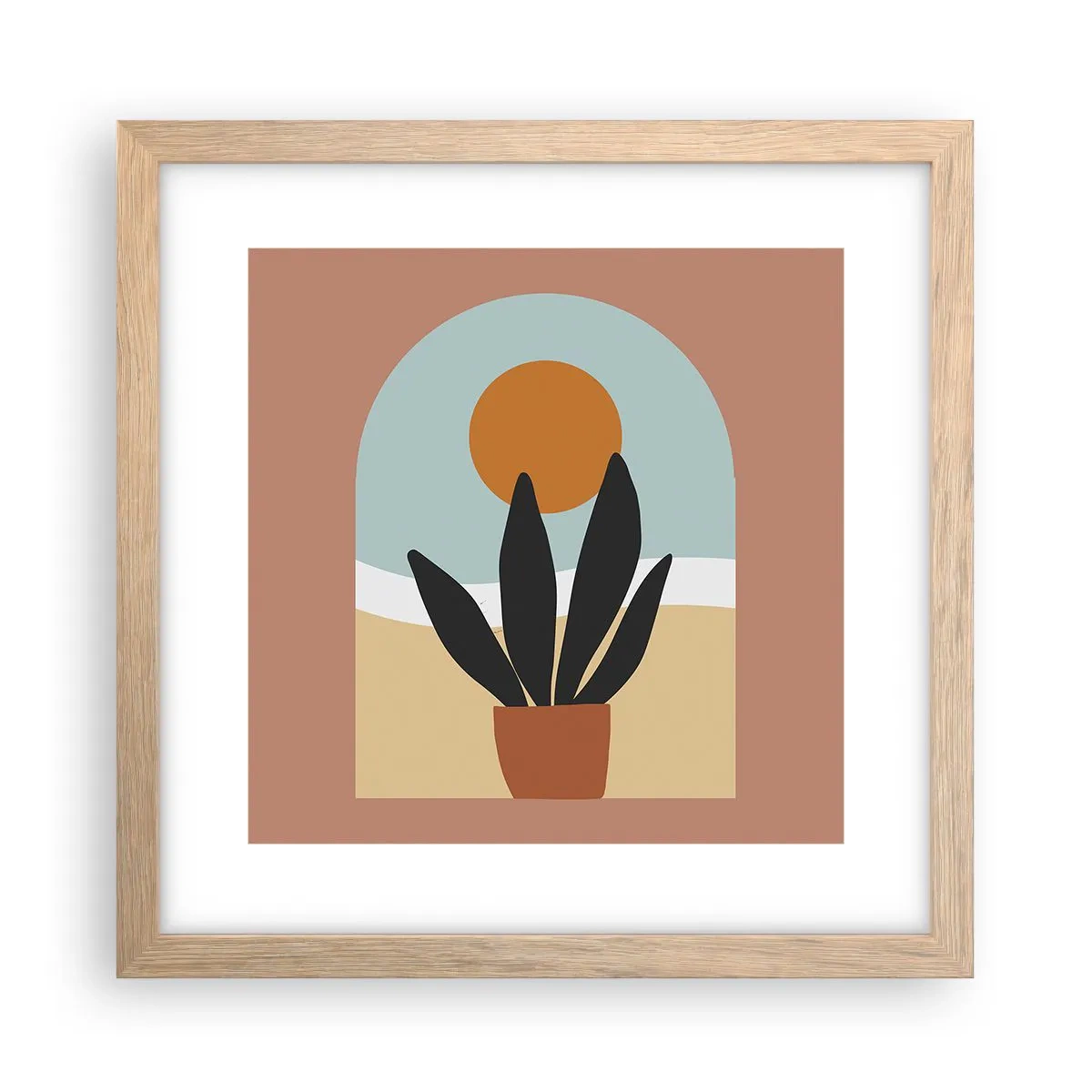 Poster in cornice rovere chiaro - Piccole gioie - 30x30 cm