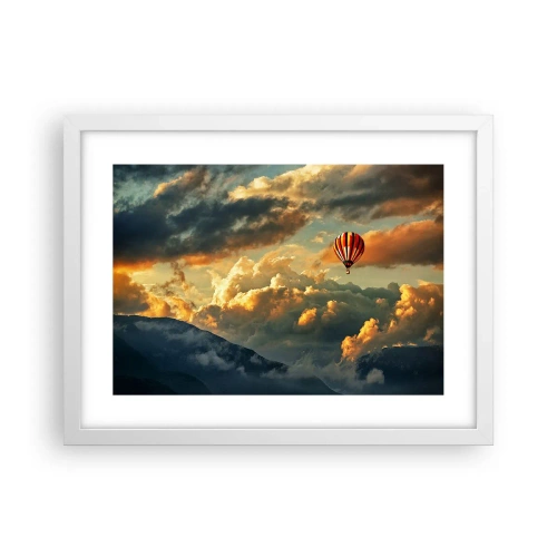 Poster in cornice bianca - Volo perché voglio - 40x30 cm