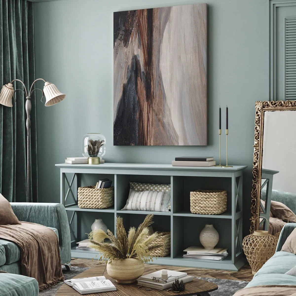 Quadro su tela - Stampe su Tela - Valle tranquilla - 55x100 cm