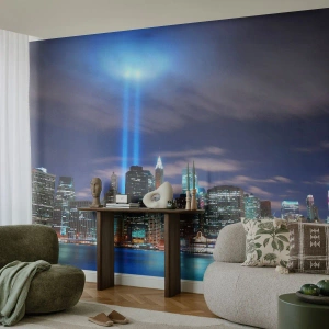 Fotomurali Autoadesivo Deluxe Sticker - Toccare il cielo con la luce - Città, New York, Architettura - 100x70 cm