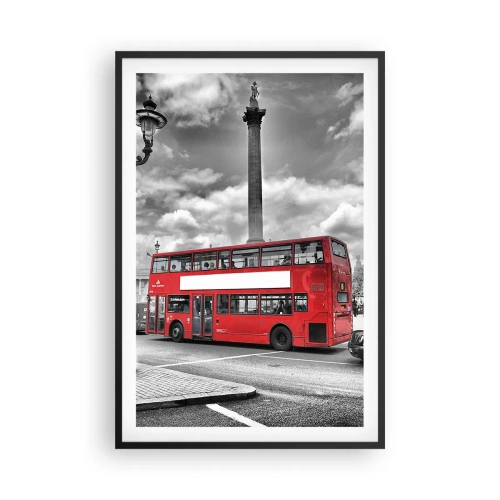 Poster in cornice nera - Il vero flusso sanguigno della città - 61x91 cm