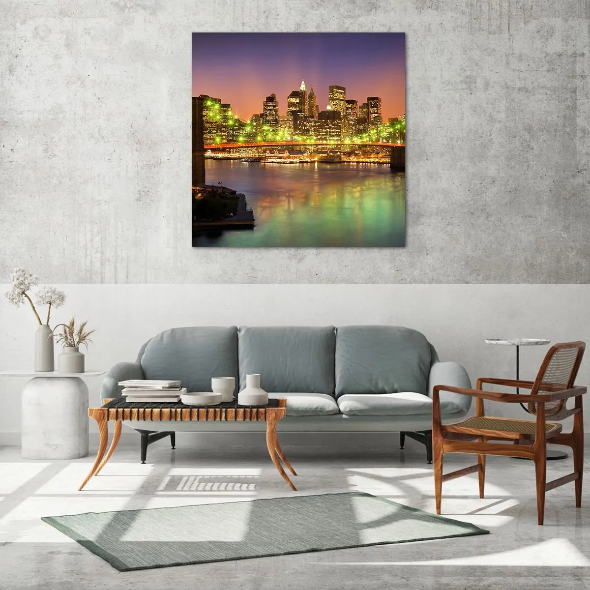 Quadro su vetro - Qui la luce non si spegne mai - 50x50 cm