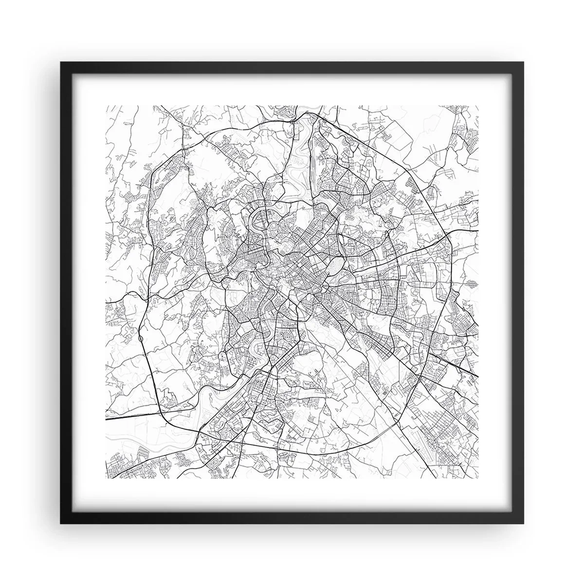 Poster in cornice nera - L'anello romano - 50x50 cm