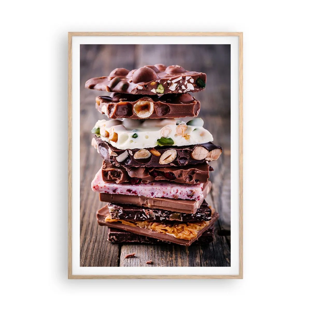 Poster in cornice rovere chiaro - Deliziosa prospettiva - 70x100 cm