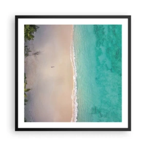 Poster in cornice nera - Spiaggia del paradiso - 60x60 cm