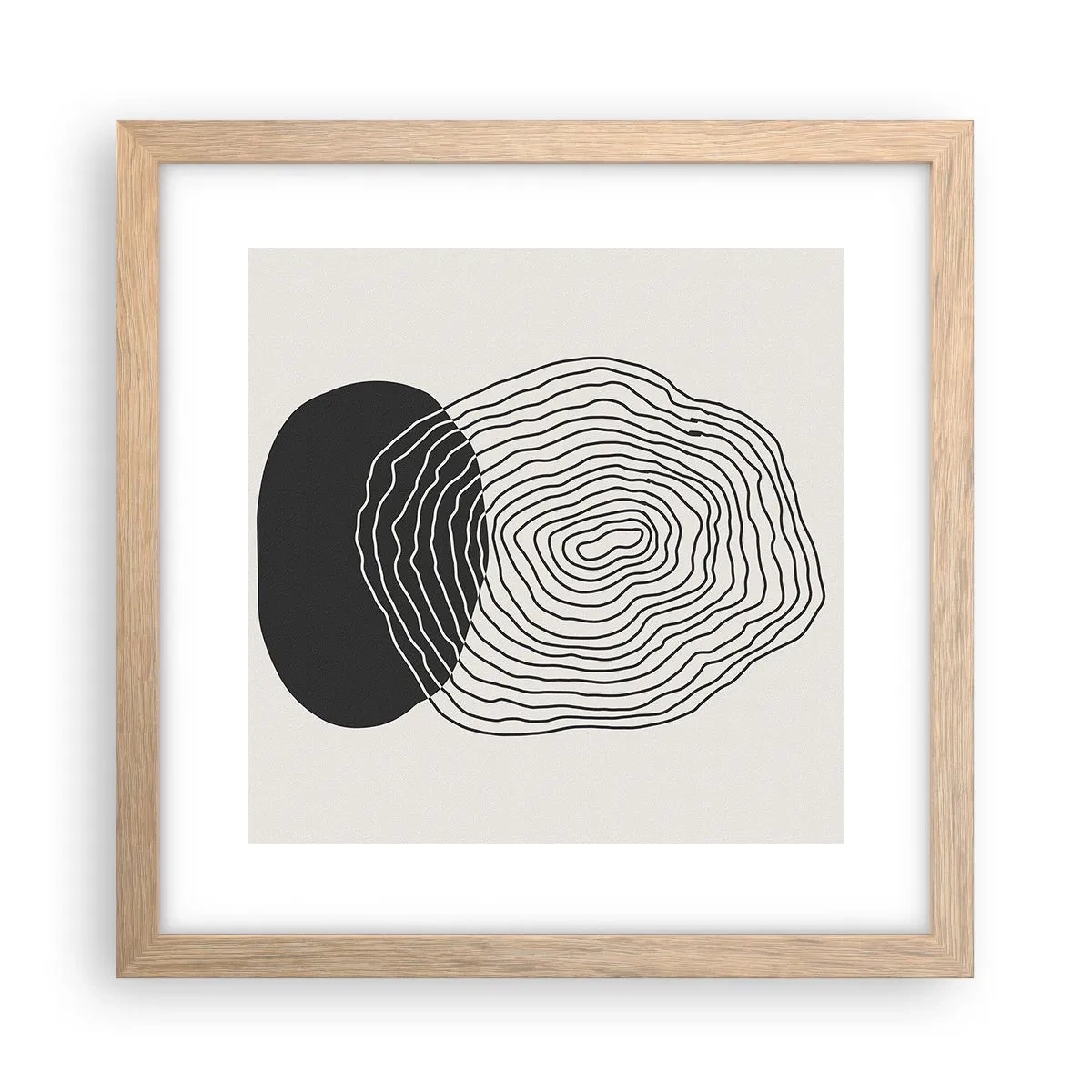 Poster in cornice rovere chiaro - Durata e vibrazione - 30x30 cm