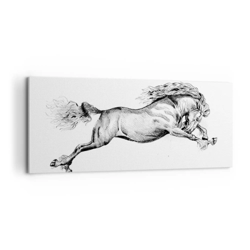 Quadro su tela - Stampe su Tela - Fermo al galoppo - 100x40 cm
