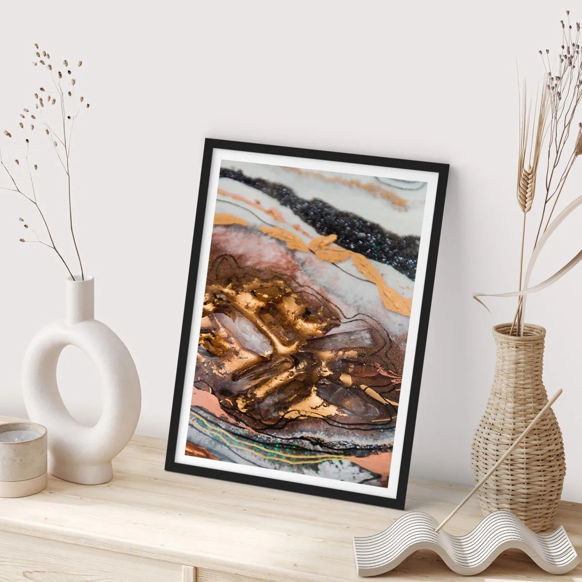 Poster in cornice nera - L'elemento della terra - 61x91 cm