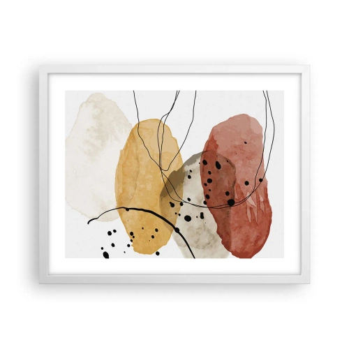 Poster in cornice bianca - Come aria leggera e trasparente - 50x40 cm