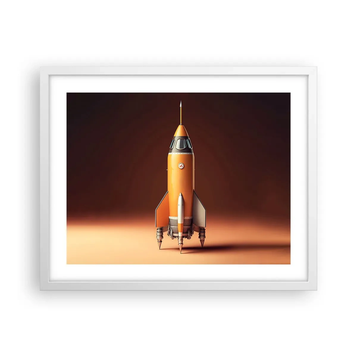 Poster in cornice bianca - Si inizia dai sogni - 50x40 cm