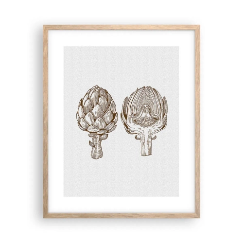 Poster in cornice rovere chiaro - Lezione di anatomia - 40x50 cm