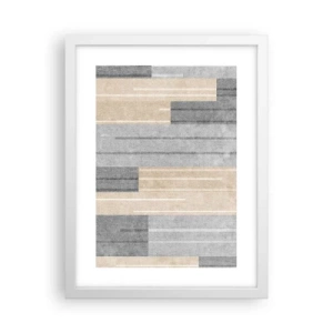 Poster in cornice bianca - Composizione: rigare dritto - 30x40 cm
