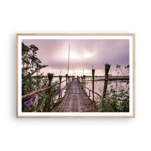 Poster in cornice rovere chiaro - Pace e silenzio dell'Asia - 100x70 cm