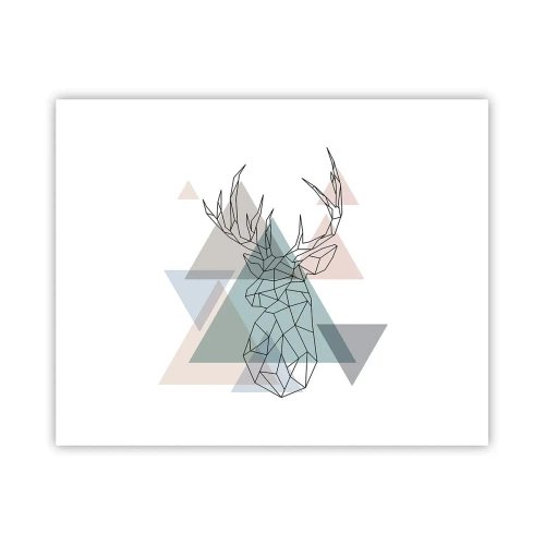 Poster - Nel bosco geometrico - 50x40 cm