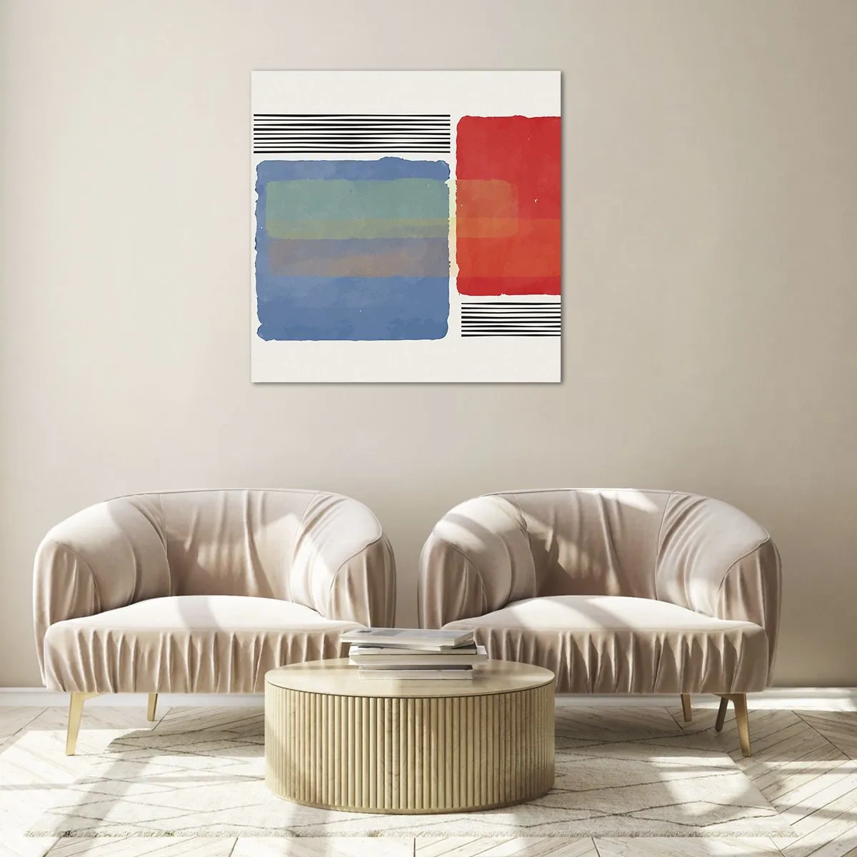 Quadro su vetro - Spirito e lettera della geometria - 60x60 cm