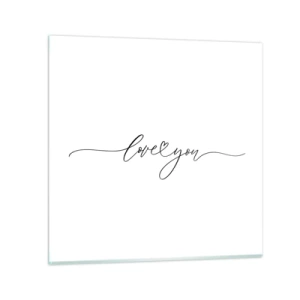 Quadro su vetro - Bianco e nero - 70x70 cm