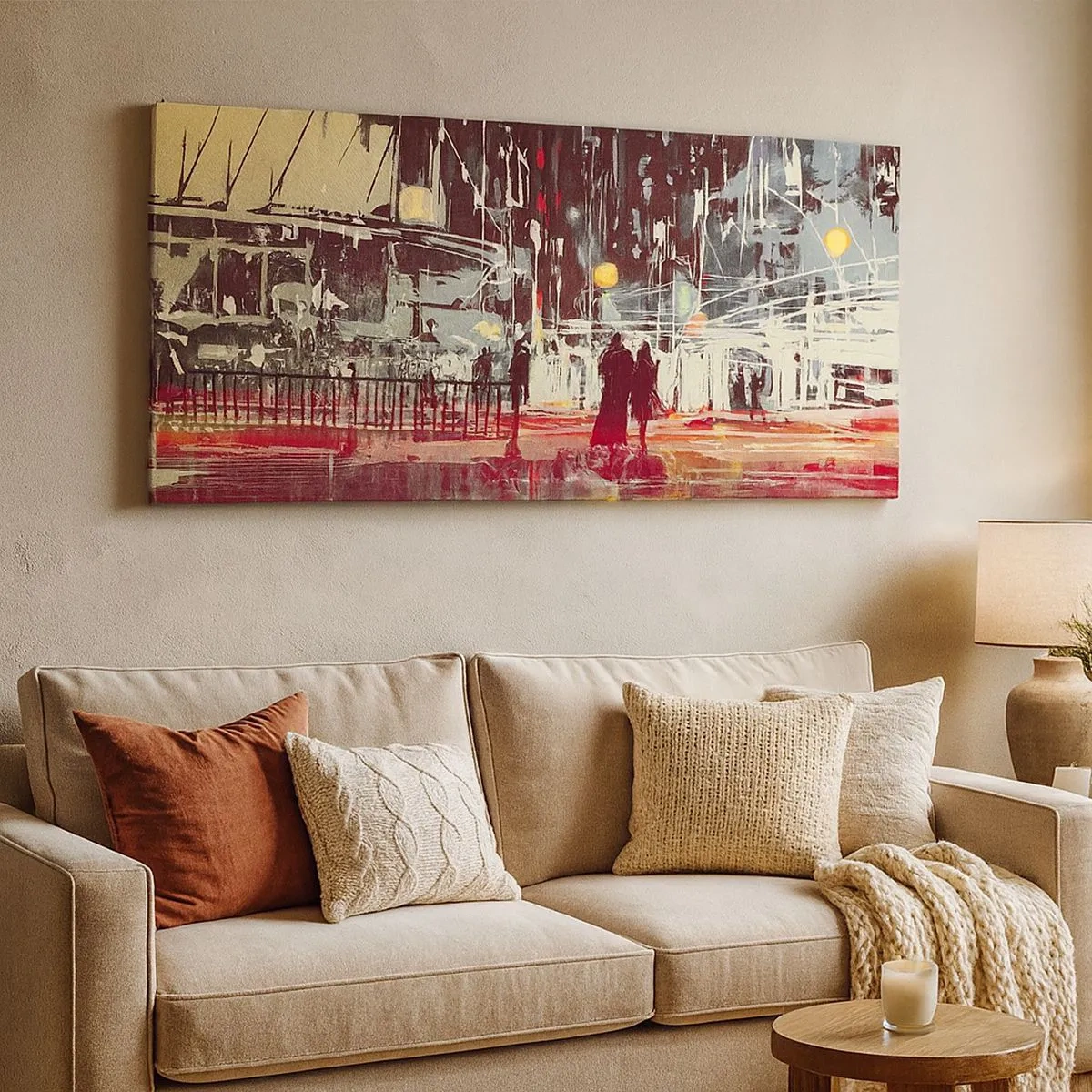 Quadro su tela - Stampe su Tela - Viaggio nella grande città - 100x40 cm