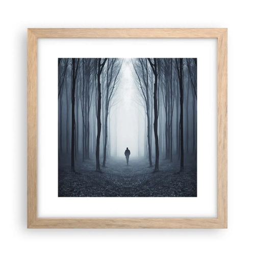 Poster in cornice rovere chiaro - E tutto è semplice e chiaro - 30x30 cm