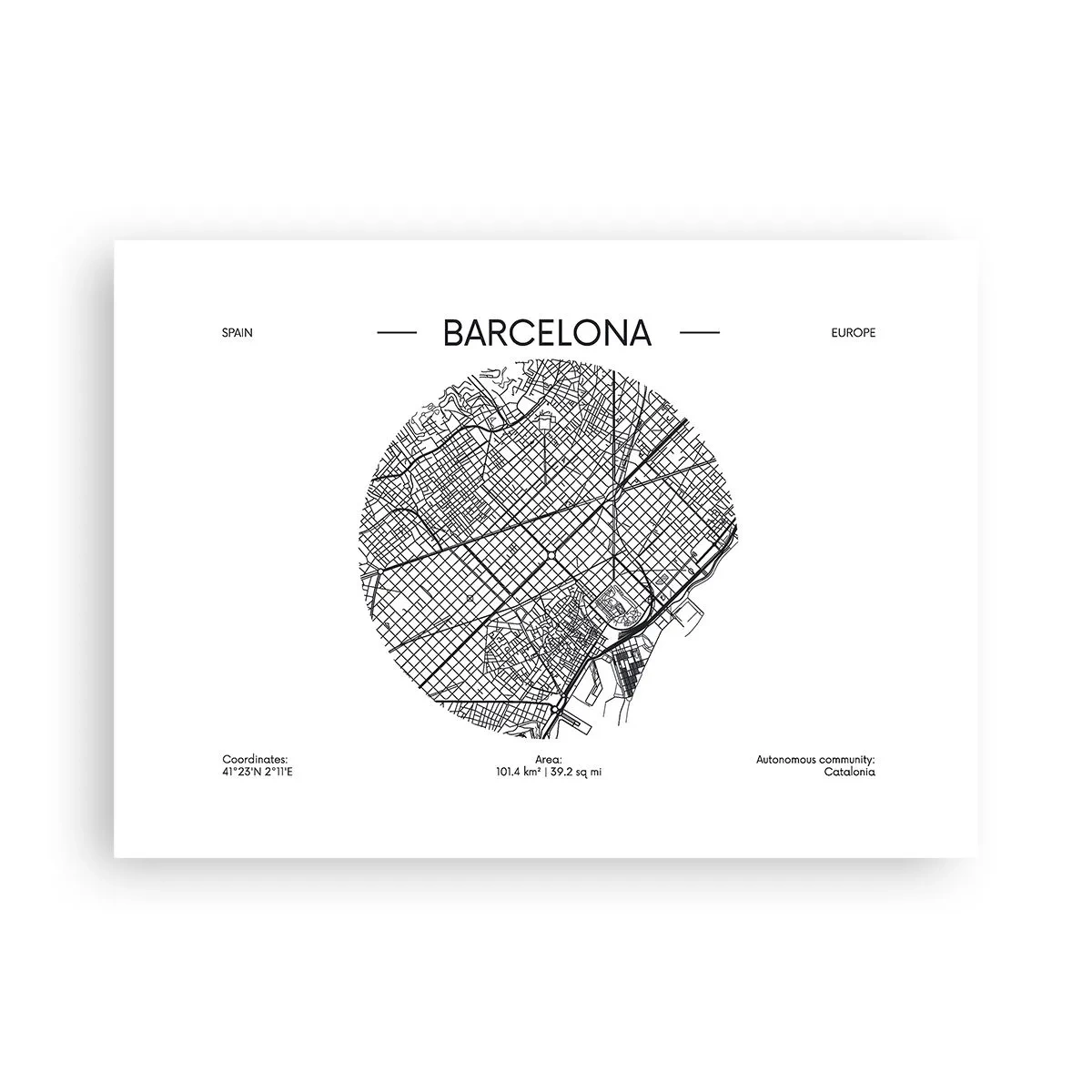 Poster - Anatomia di Barcellona - 70x50 cm