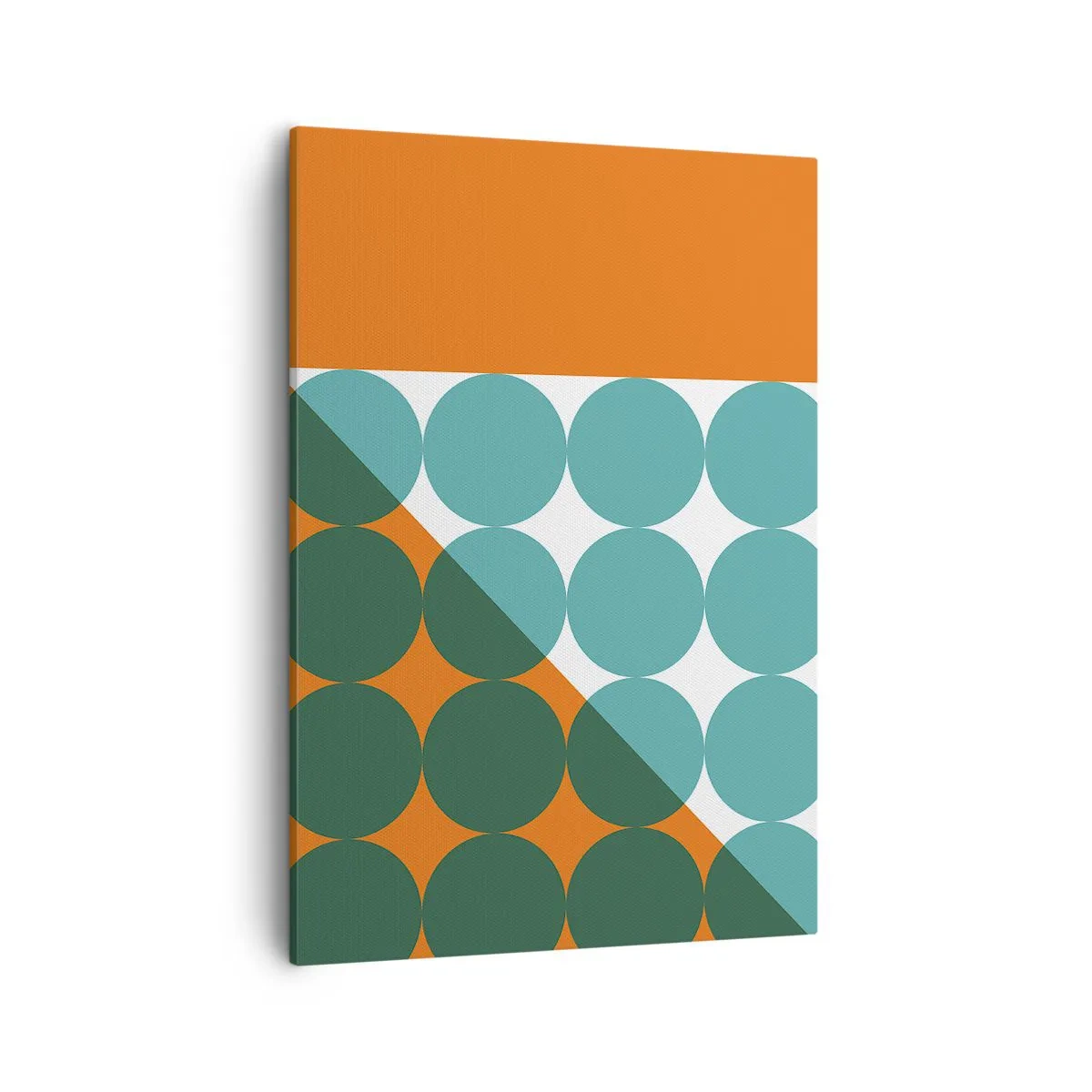 Quadro su tela - Stampe su Tela - Motivi geometrici in colori contrastanti - 50x70cm - In alto obliquo - Decorazione murale moderna per soggiorno e camera da letto ARTTOR