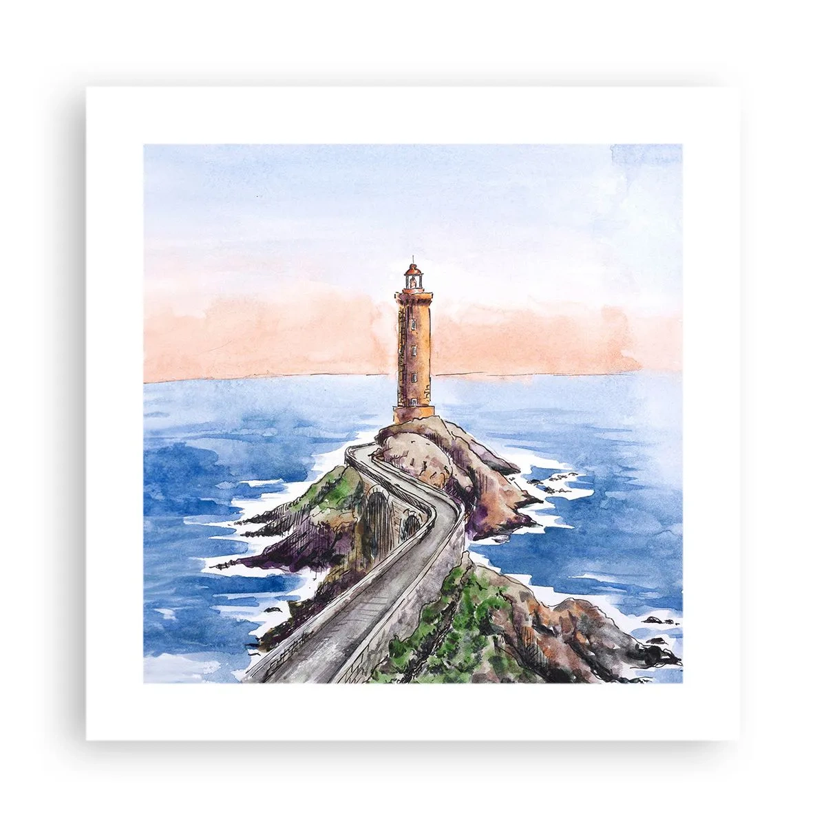 Poster - Rivolto verso il mare - 40x40 cm