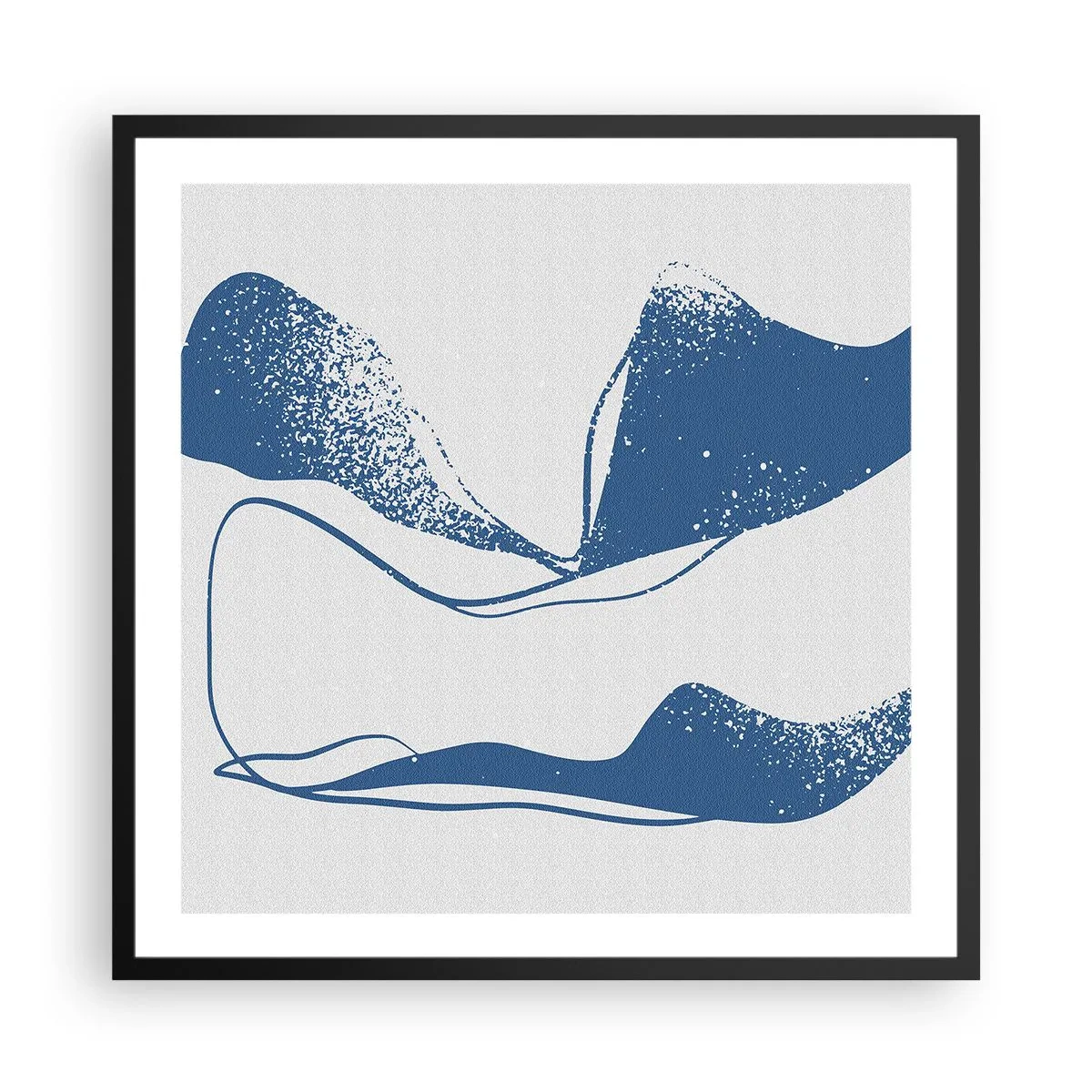 Poster in cornice nera - Astrazione alata - 60x60 cm