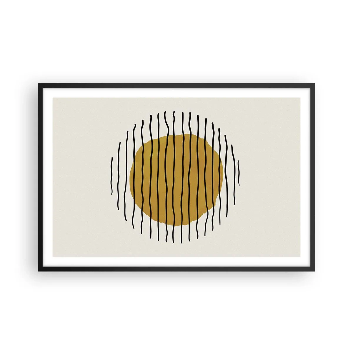 Poster in cornice nera - Astrazione fremente di calore - 91x61 cm