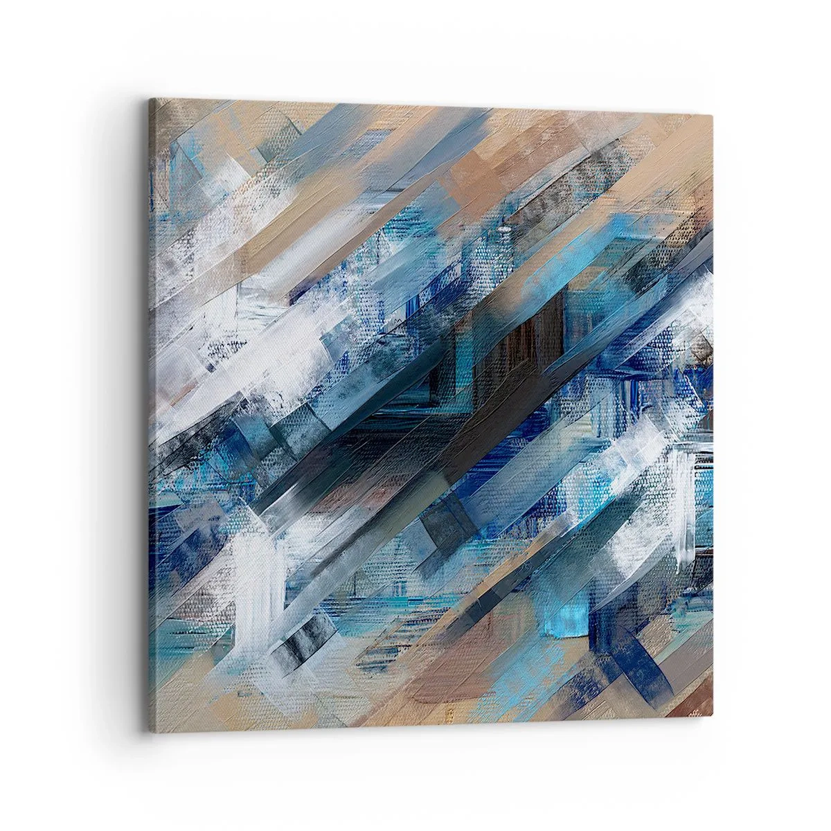 Quadro su tela - Stampe su Tela - Sulla diagonale blu - 70x70 cm