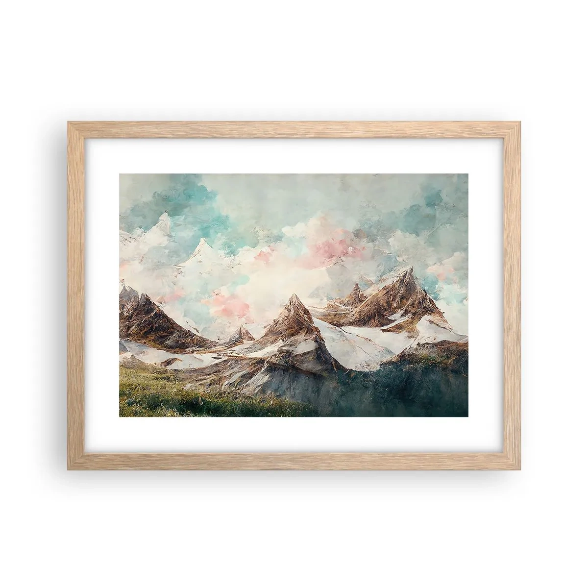 Poster in cornice rovere chiaro - Lame di roccia - 40x30 cm