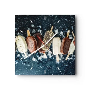 Orologio da parete - Orologio in Vetro - Il sapore della calda estate - 40x40 cm