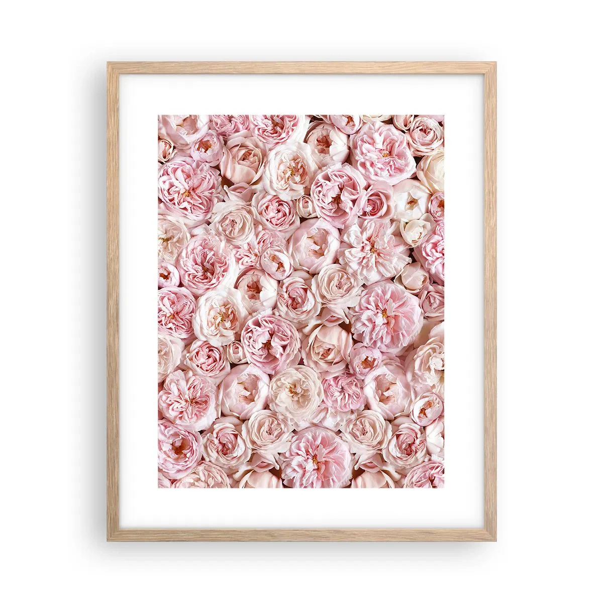 Poster in cornice rovere chiaro - Coperto di rose - 40x50 cm