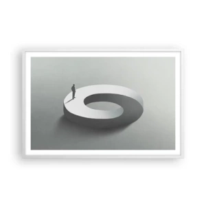 Poster in cornice bianca - Prova a cavartela - 91x61 cm