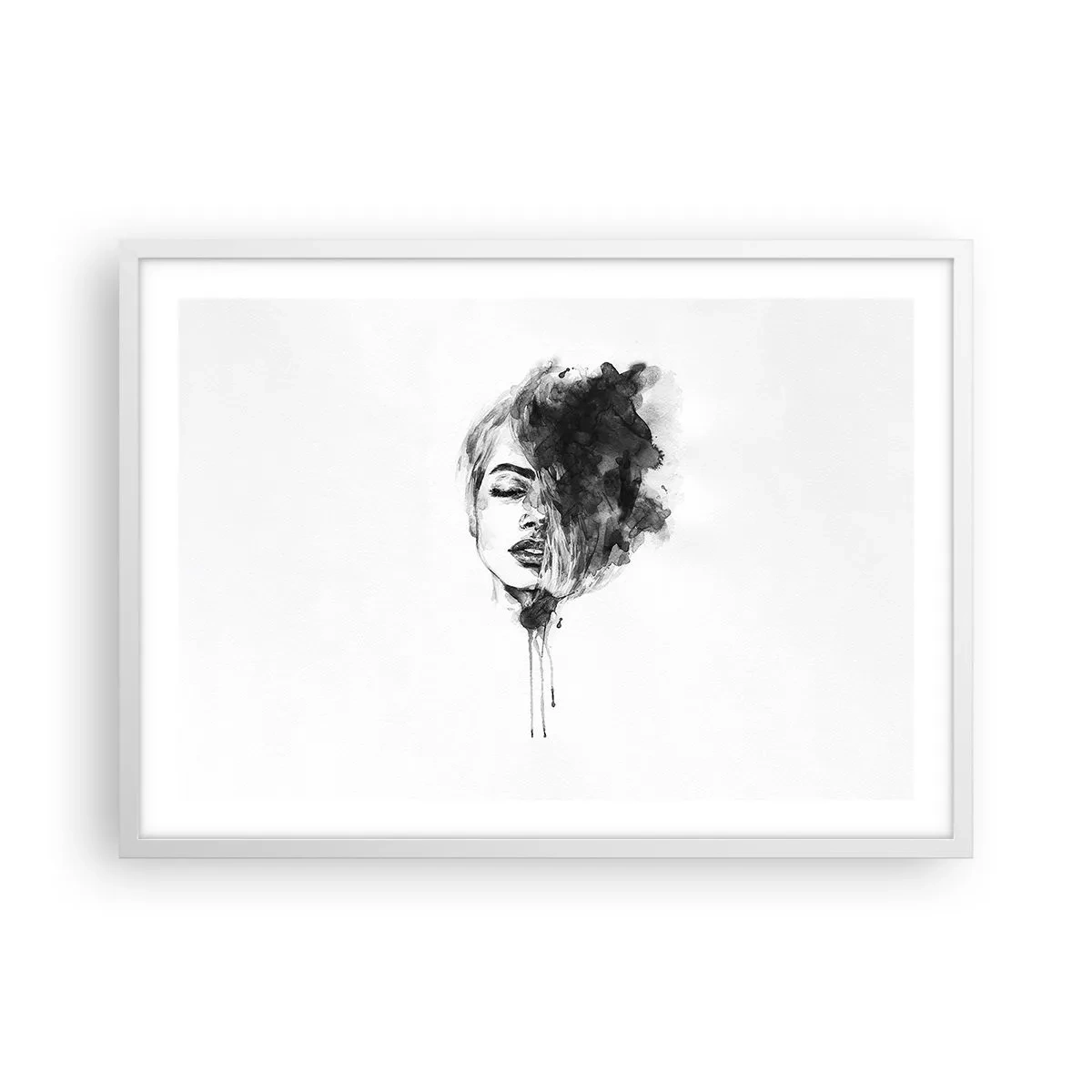 Poster in cornice bianca - Cosa sogna la ragazza - 70x50 cm