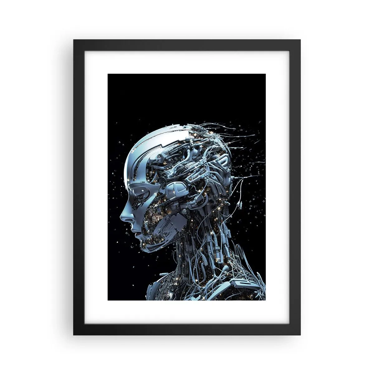 Poster in cornice nera - La tecnologia è donna - 30x40 cm