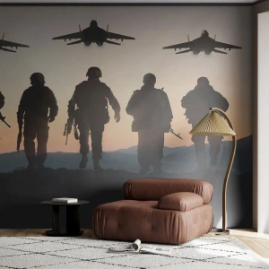 Fotomurali Autoadesivo Deluxe Sticker - Benvenuto nel nostro mondo - Militare, Esercito, Soldati - 350x256 cm