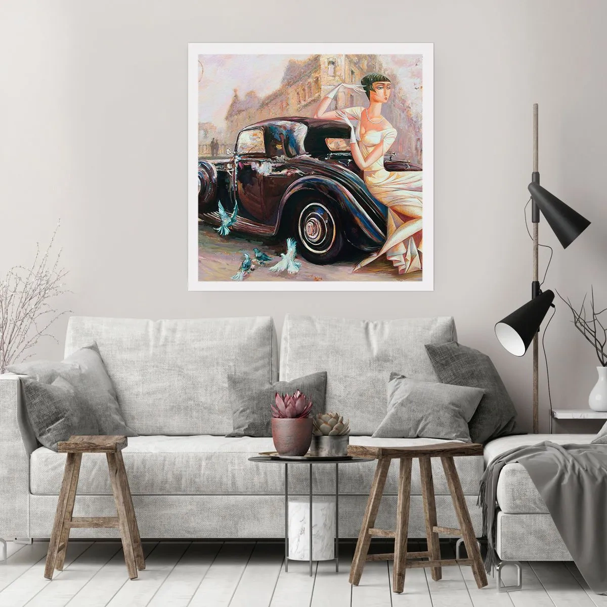 Poster - Eleganza in stile retro - 60x60 cm