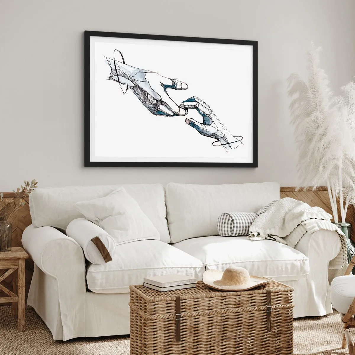 Poster in cornice nera - Buon gesto - 40x30 cm