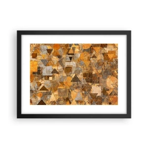 Poster in cornice nera - Il mondo compreso nella forma - 40x30 cm