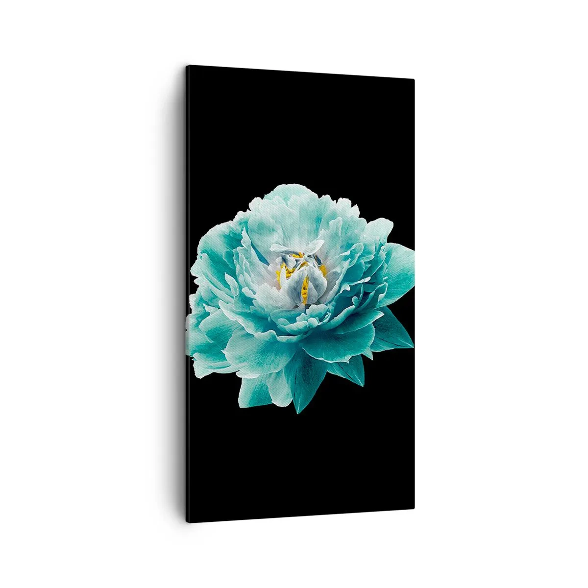 Quadro su tela - Stampe su Tela - Petali blu e oro - 45x80 cm