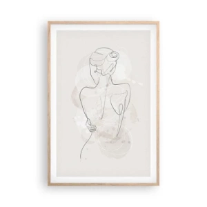 Poster in cornice rovere chiaro - Come uno strumento delicato - 61x91 cm