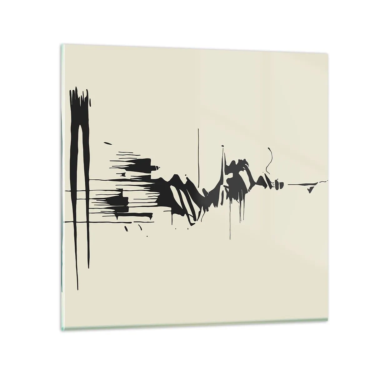 Quadro su vetro - Astrazione frettolosa - 70x70 cm