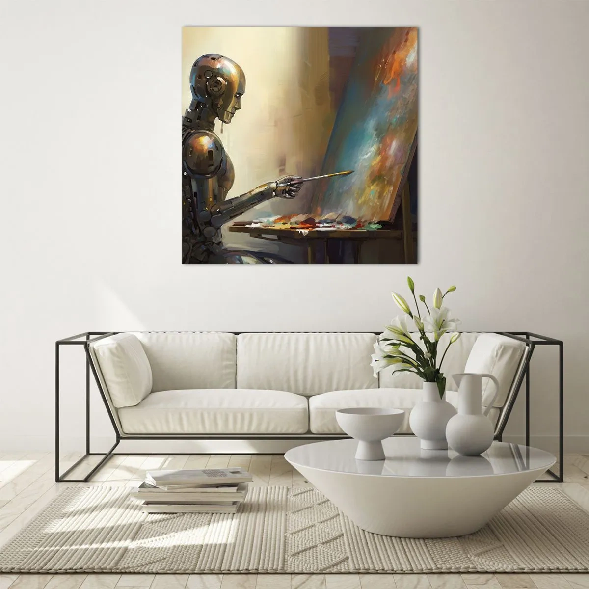 Quadro su vetro - L'arte del futuro - 30x30 cm