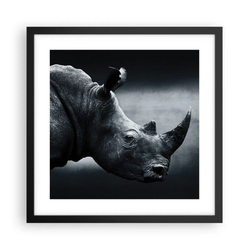 Poster in cornice nera - Profilo destro - 40x40 cm