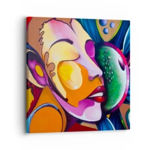 Quadro su tela - Stampe su Tela - Toccare con il colore - 30x30 cm