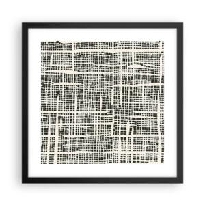 Poster in cornice nera - Composizione tessuta - 40x40 cm